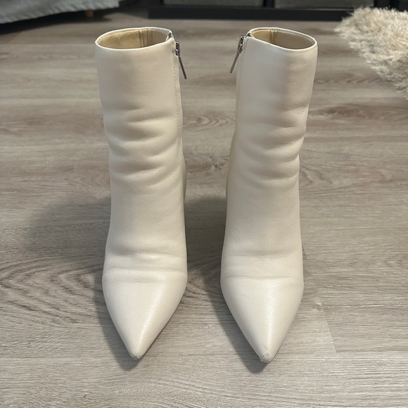 Marc Fisher Ulani Heeled Bootie in Ivory Leather - Picture 5 of 7